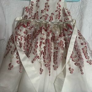 American Princess White and Red Formal Dress